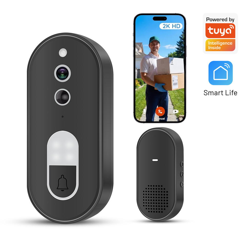 Smart Home Cctv Camera - Tuya 1080P HD Kabellose WLAN-Videotürklingel Smart