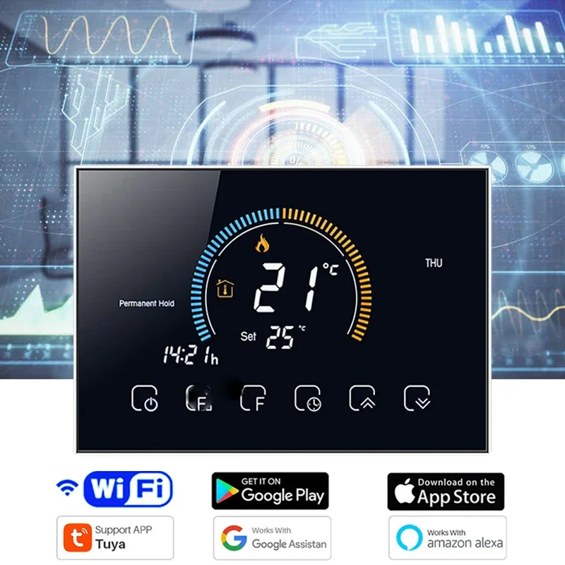 Smart Home Thermostat - TUYA Smart Wi-Fi Programmierbarer Thermostat mit