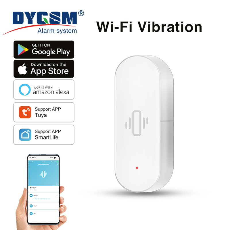 Smart Home Tools - Tuya WiFi-Vibrationssensor, empfindliche Erkennung, intelligente Warnungen,