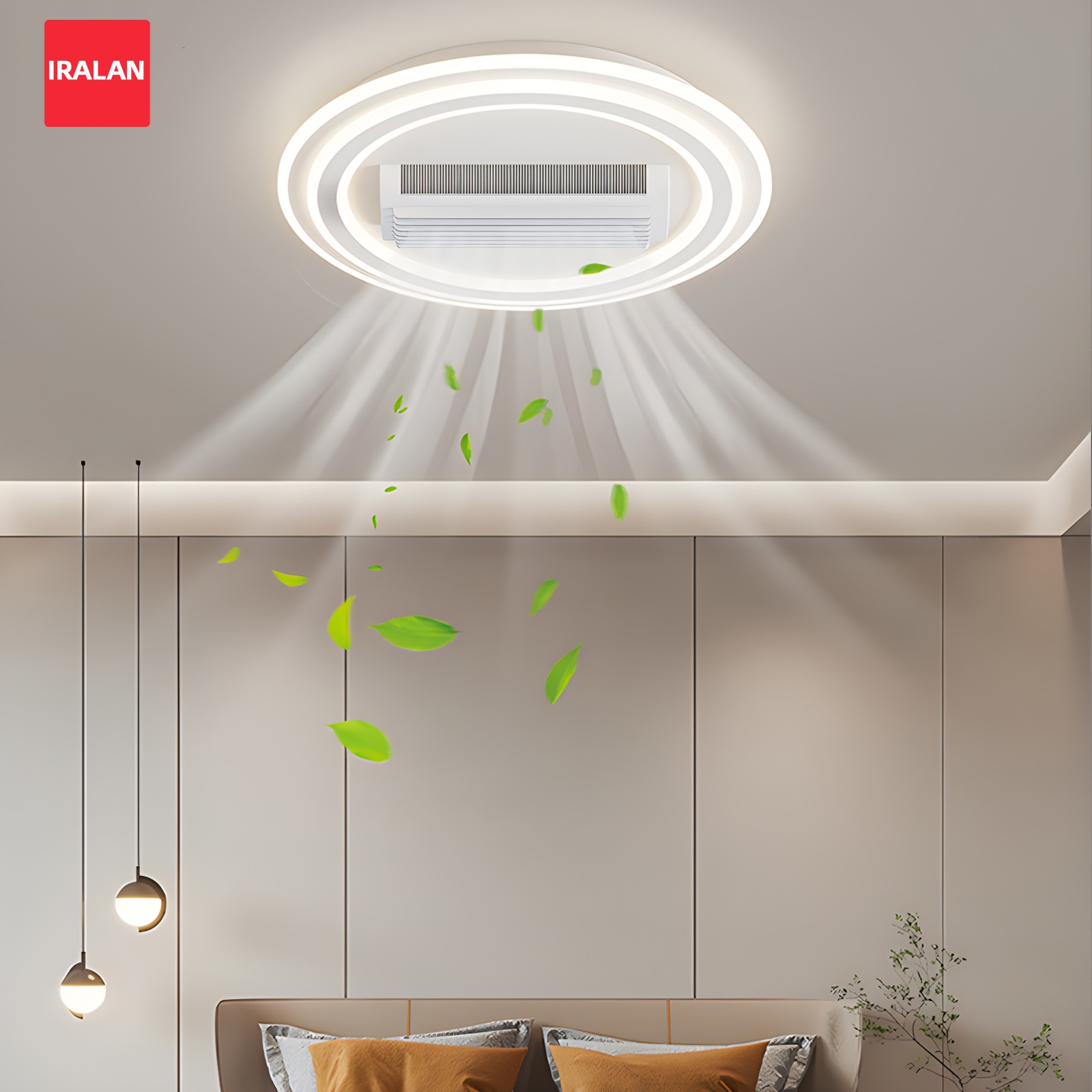 Smart Ceiling Fan - Moderner Deckenventilator mit Licht, Smart-Beleuchtung, Fernbedienung,