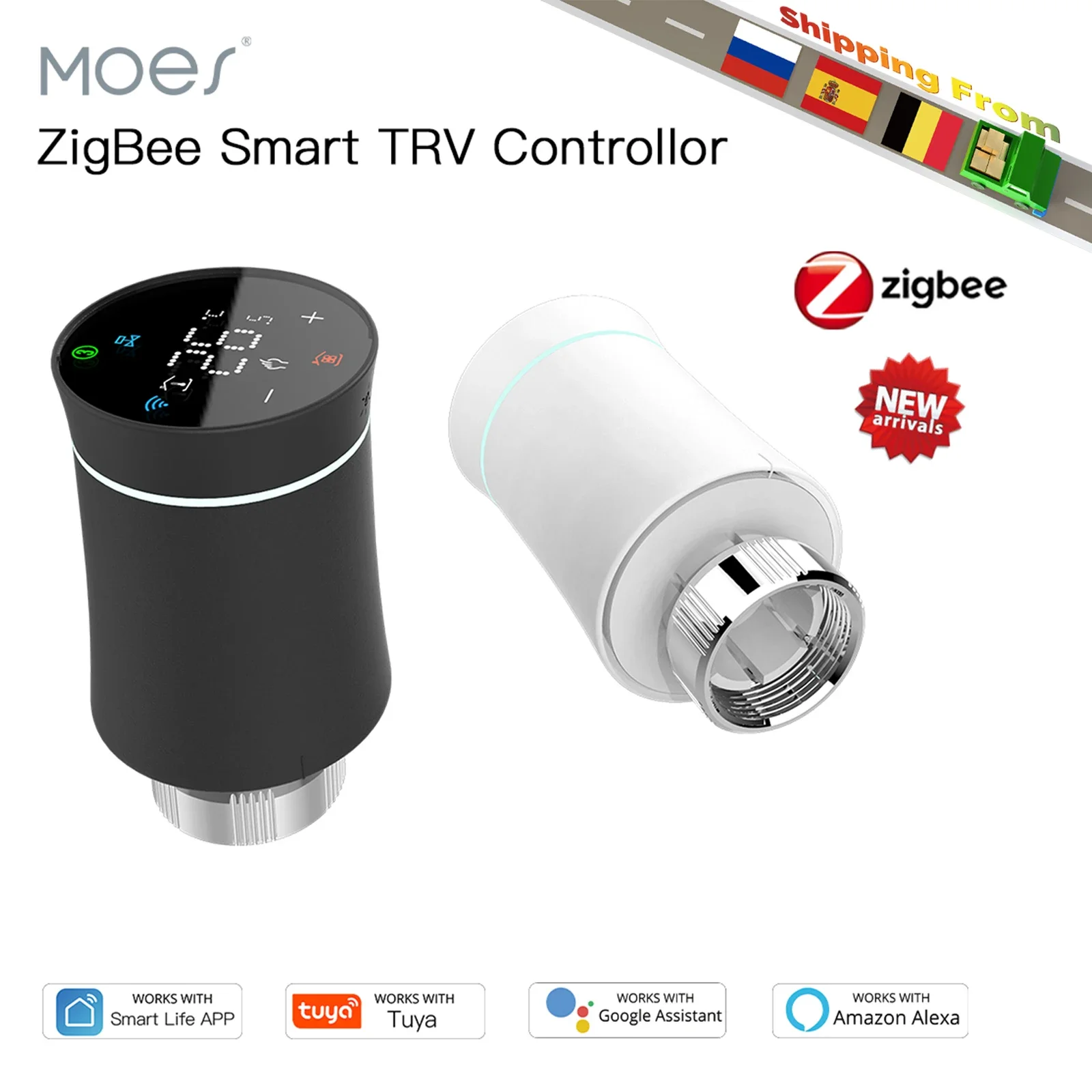 Smart Home Thermostat - MOES ZigBee 3,0 TRV Thermostat Tuya
