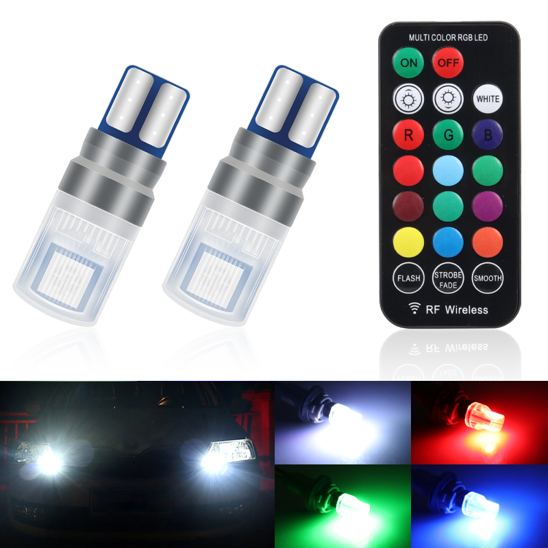 Voice Control Light Bulb - 2 Teile/satz RGB LED T10 W5W