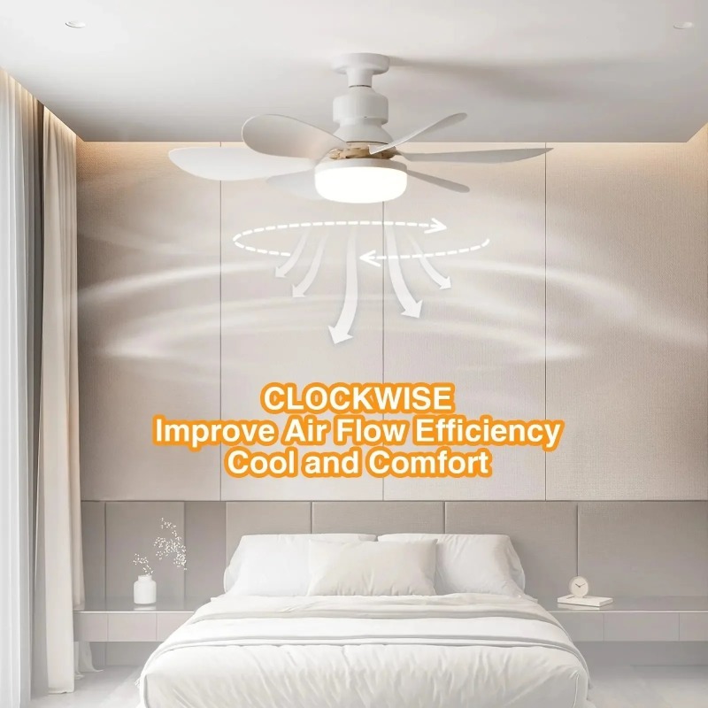 Smart Ceiling Fan - 30W/40W Deckenventilator mit Fernbedienung und LED-Licht,