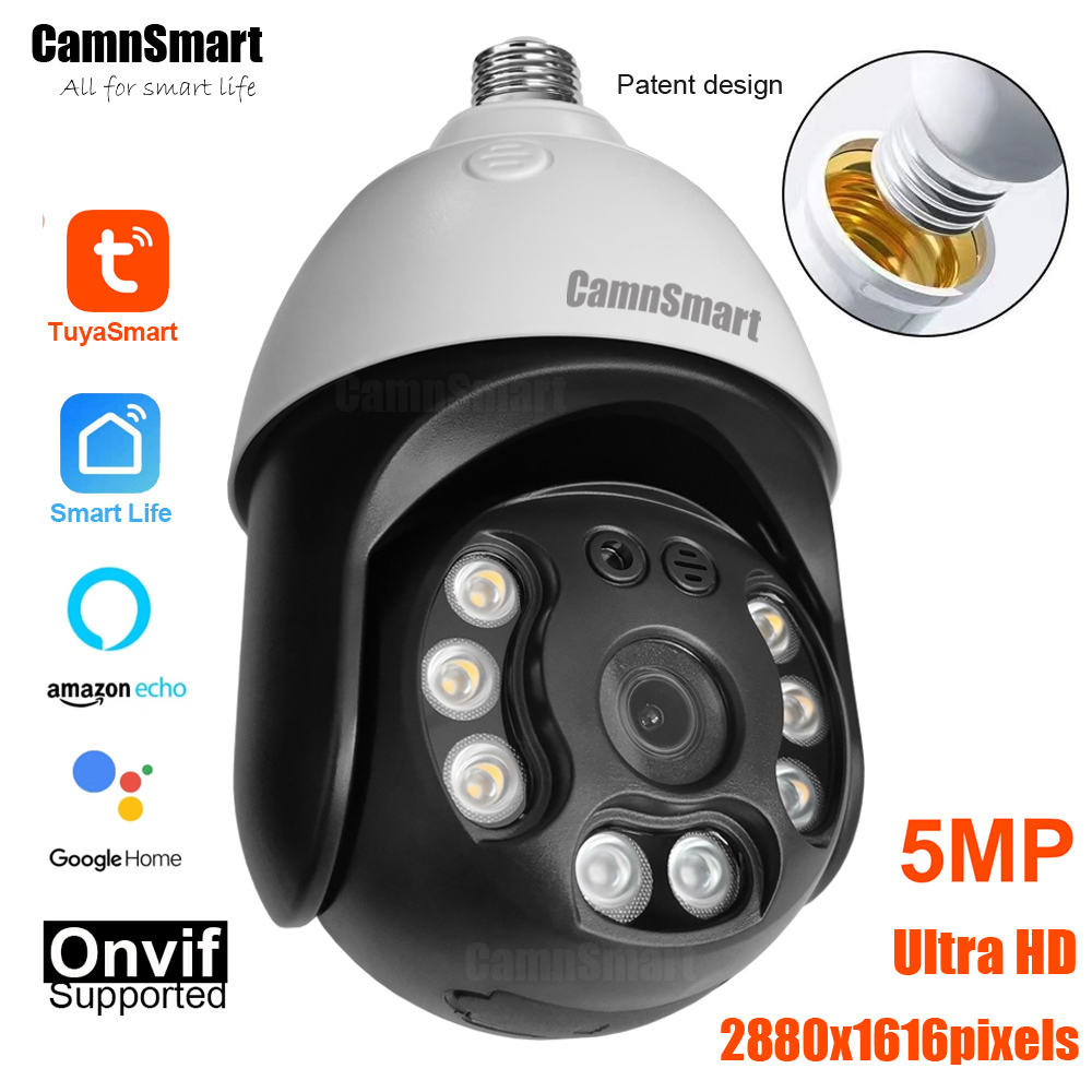 Smart Home Cctv Camera - Camnsmart Tuya 5MP Alexa Wifi Birne