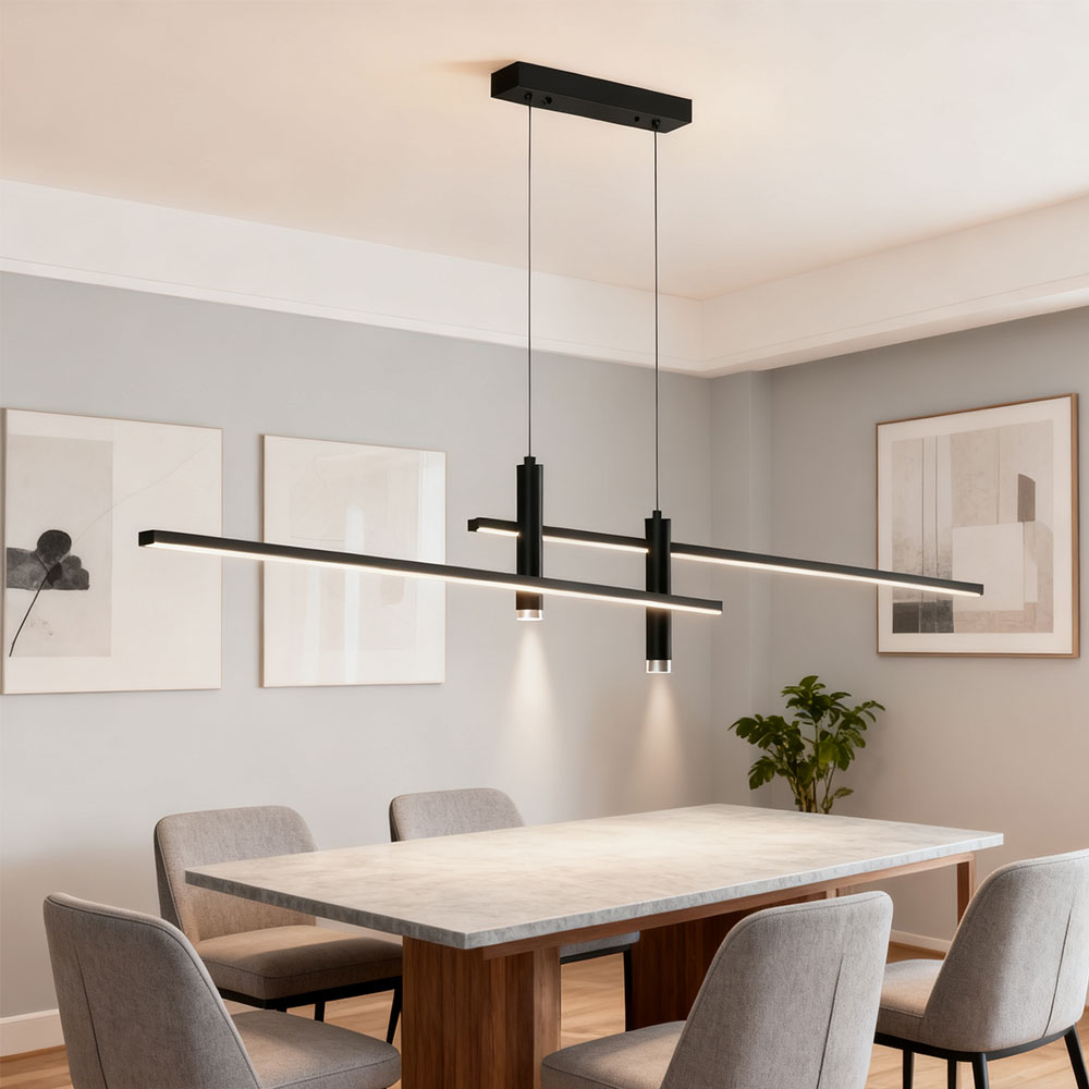 Voice Control Light Bulb - DAMIASMIL Moderne LED-Pendelleuchte mit Fernbedienung, dimmbar,