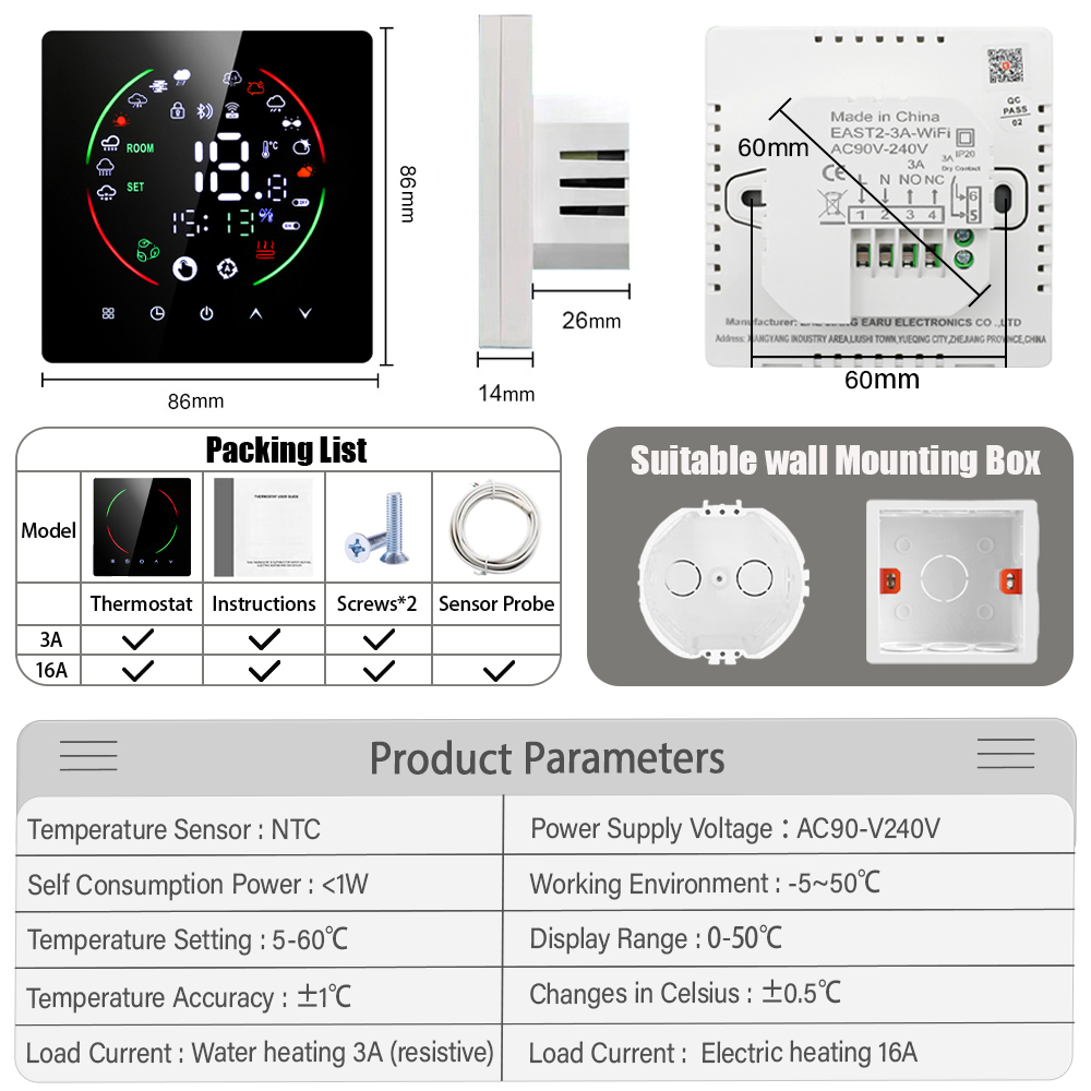 Tuya wifi smart thermostat ele – Smart Home Thermostat Bewertung und Preis