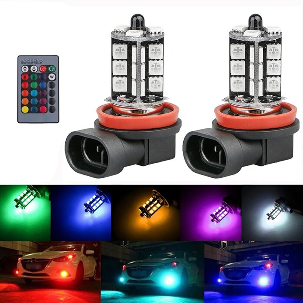 2x RGB H11 H9 H8 5050 27SMD Au – Voice Control Light Bulb Bewertung und Preis