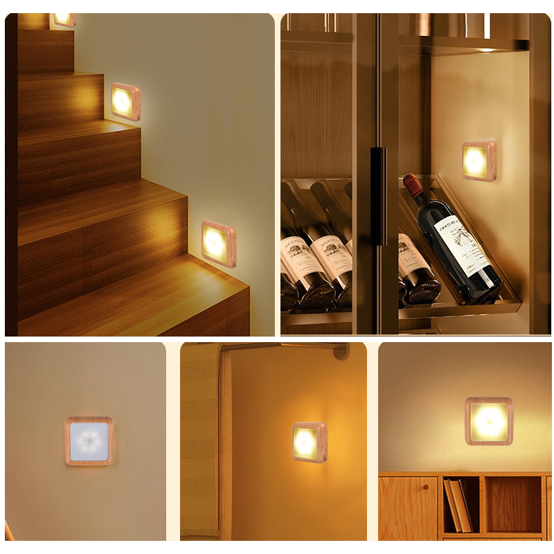 Holzmaserung, kabelloser Akku, – Smart Night Light Bewertung und Preis